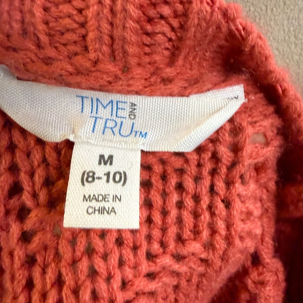 Time and Tru Women's Cable Knit Sweater - Rust - Picture 5 of 5